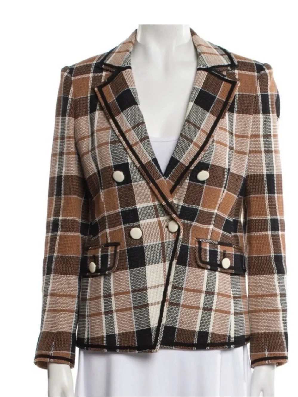 Veronica Beard Utah Dickey Blazer Plaid Jacket Size 0